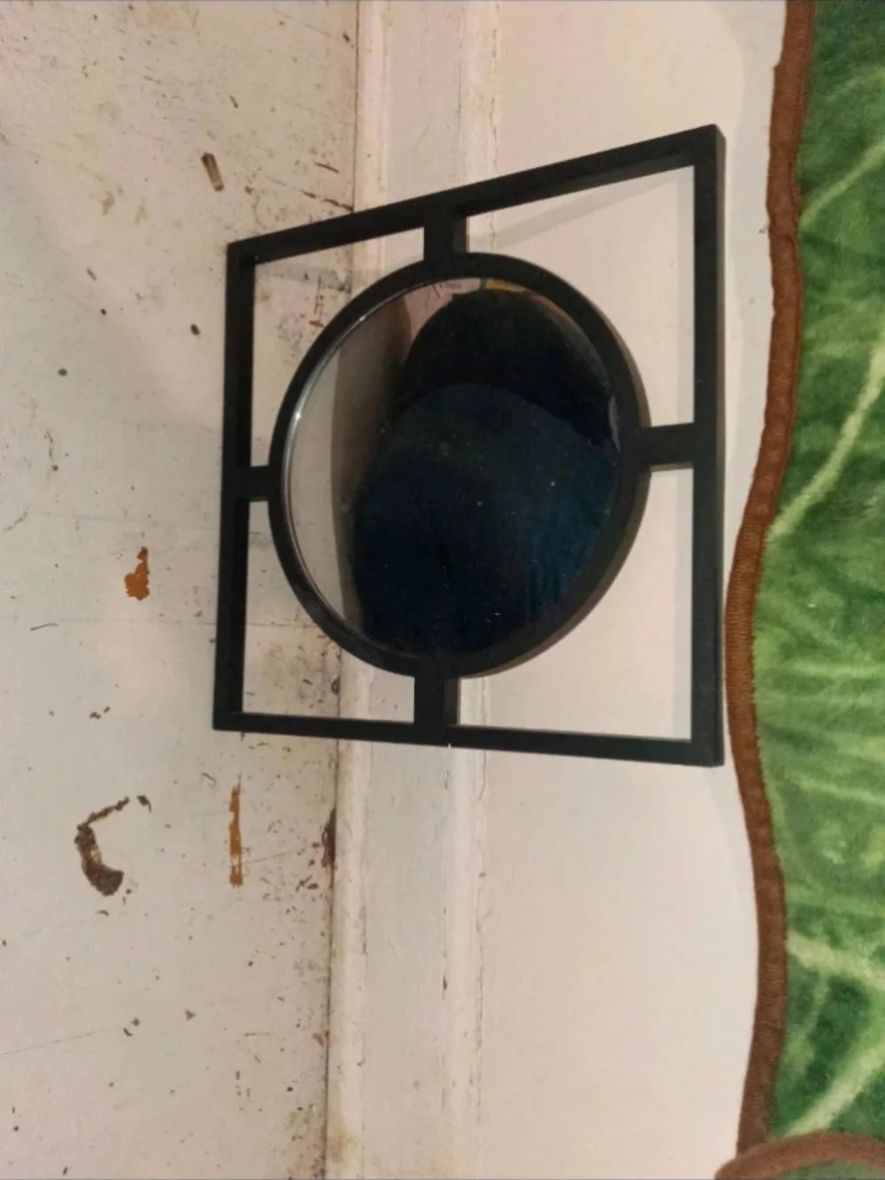 Modern Black Geometric Wall Mirror - Decorative Home Wall Decor